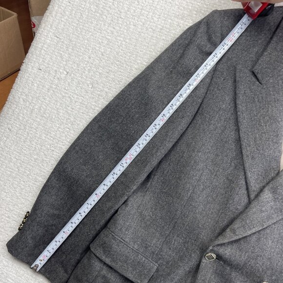 Pierre Balmain Gray Wool Double Breasted Sport Coat Blazer Men’s Sz 40R Classic - Picture 14 of 16